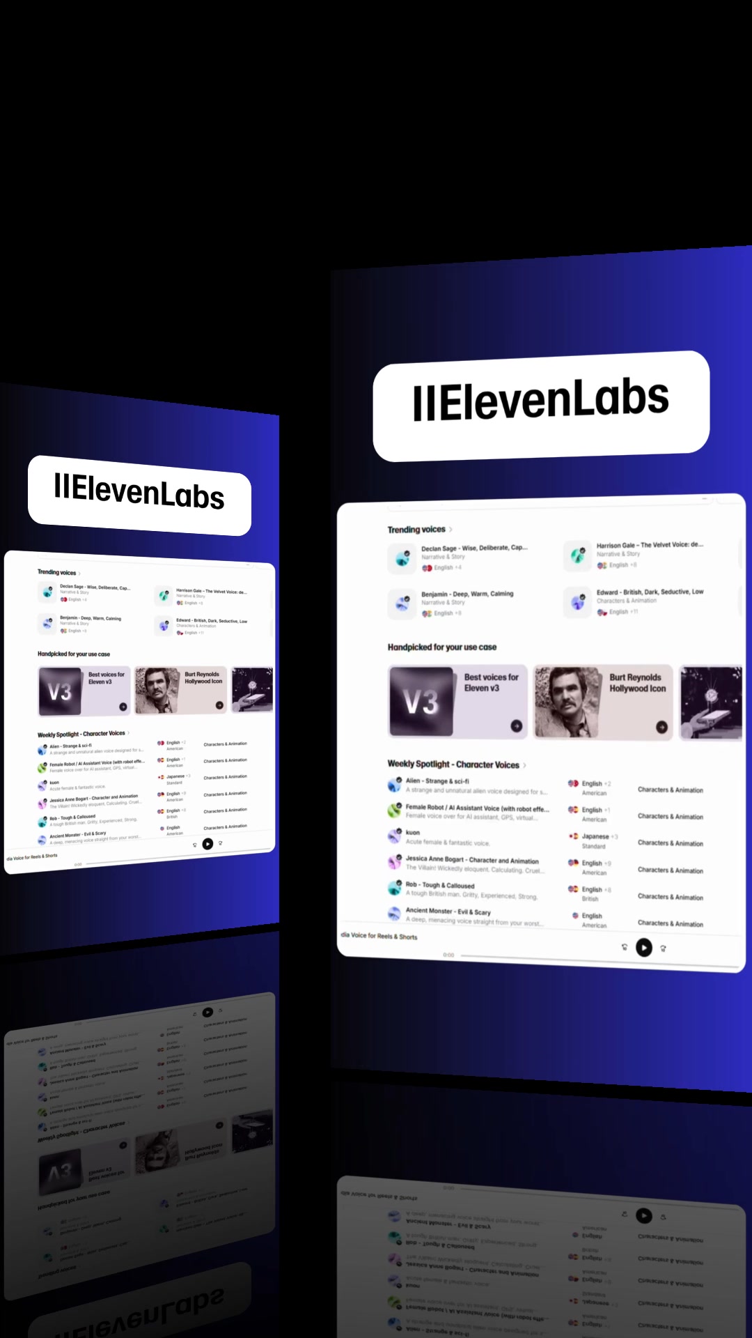 Prompt 2 Voice Facebook ad: Eleven Labs, Now Available for a FULL YEAR!