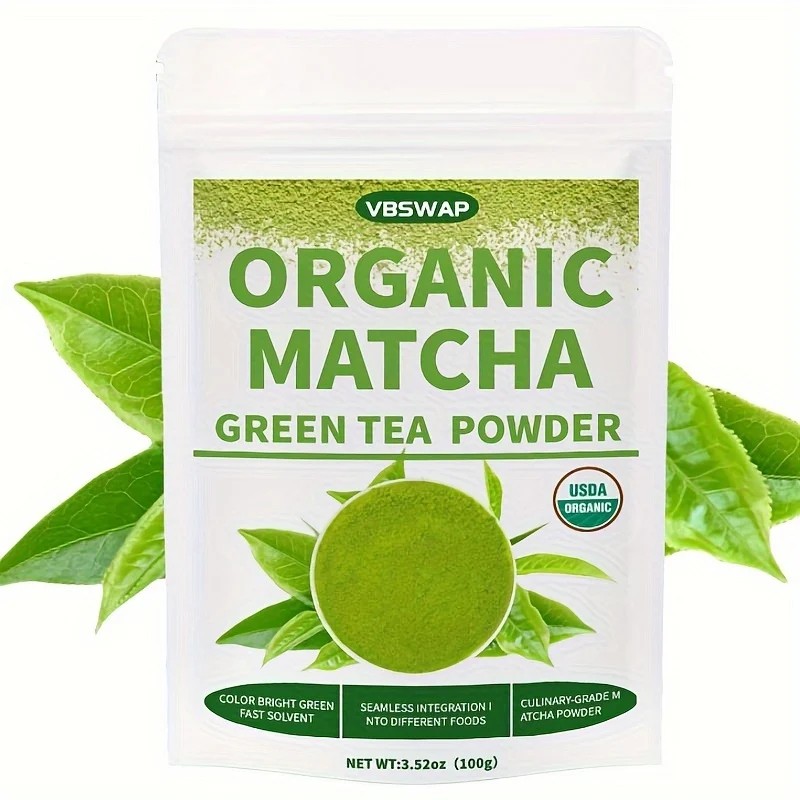 Flow Media Facebook ad: Stone-ground pure matcha for clean daily energy
