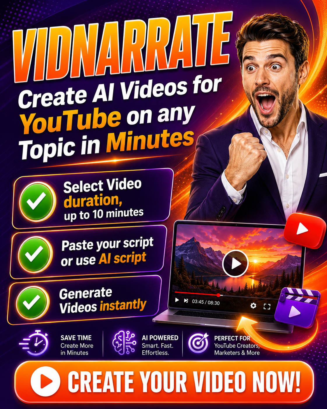 VidNarrate Facebook ad
