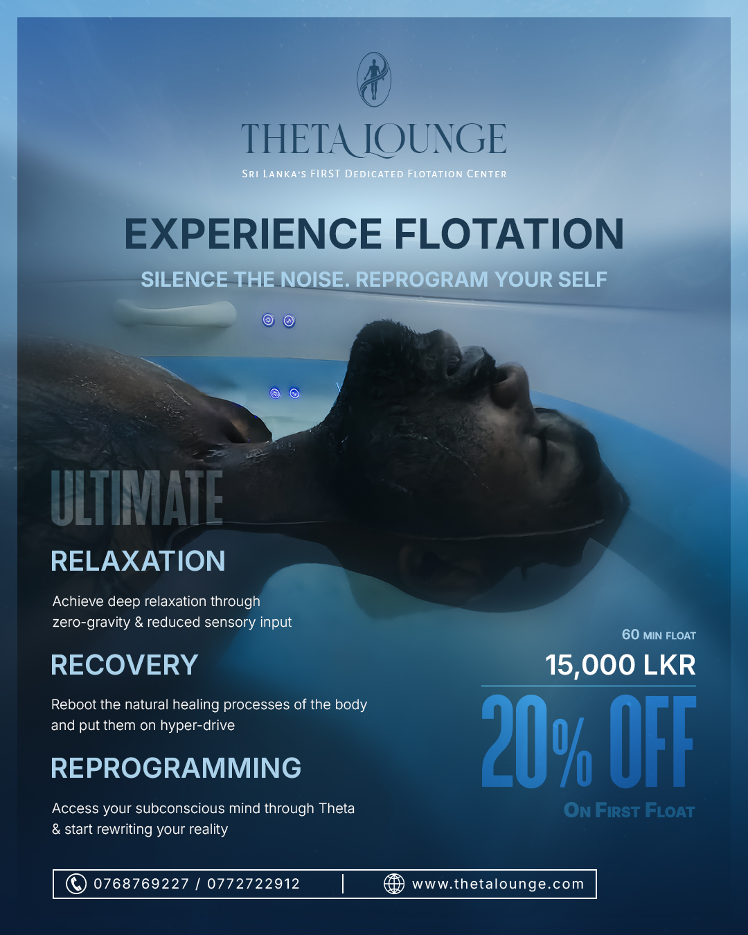 Theta Lounge Facebook ad: Feeling stressed, tired, or mentally drained?