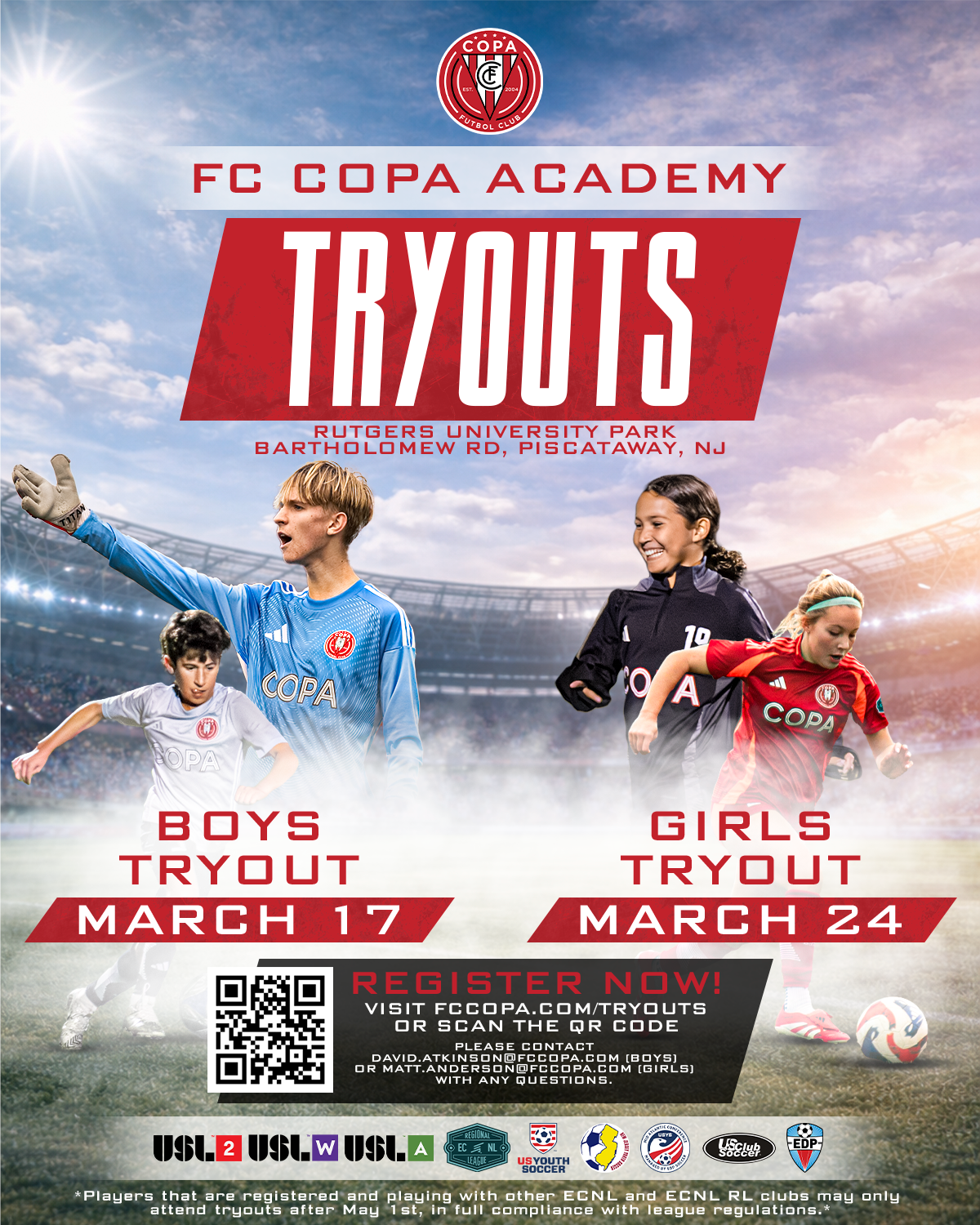 FC Copa Academy Facebook ad: FC Copa Academy | Club Soccer | New Jersey