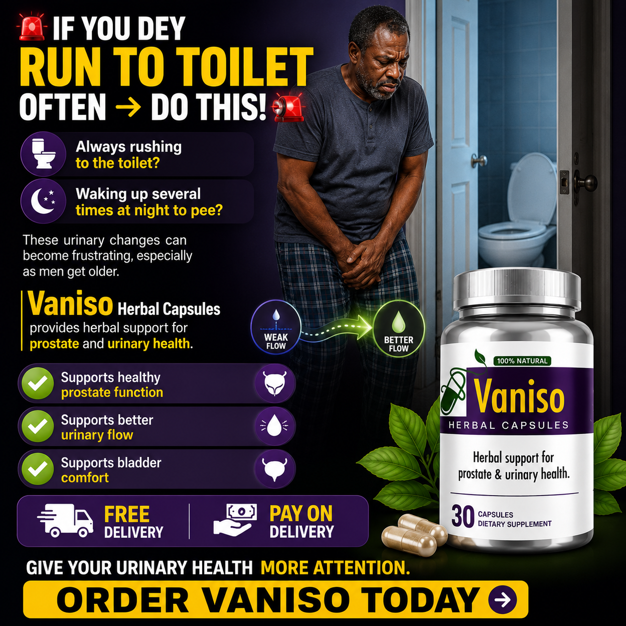 Herbal solutions Facebook ad: End Frequent Urine In 15 Days With Vaniso