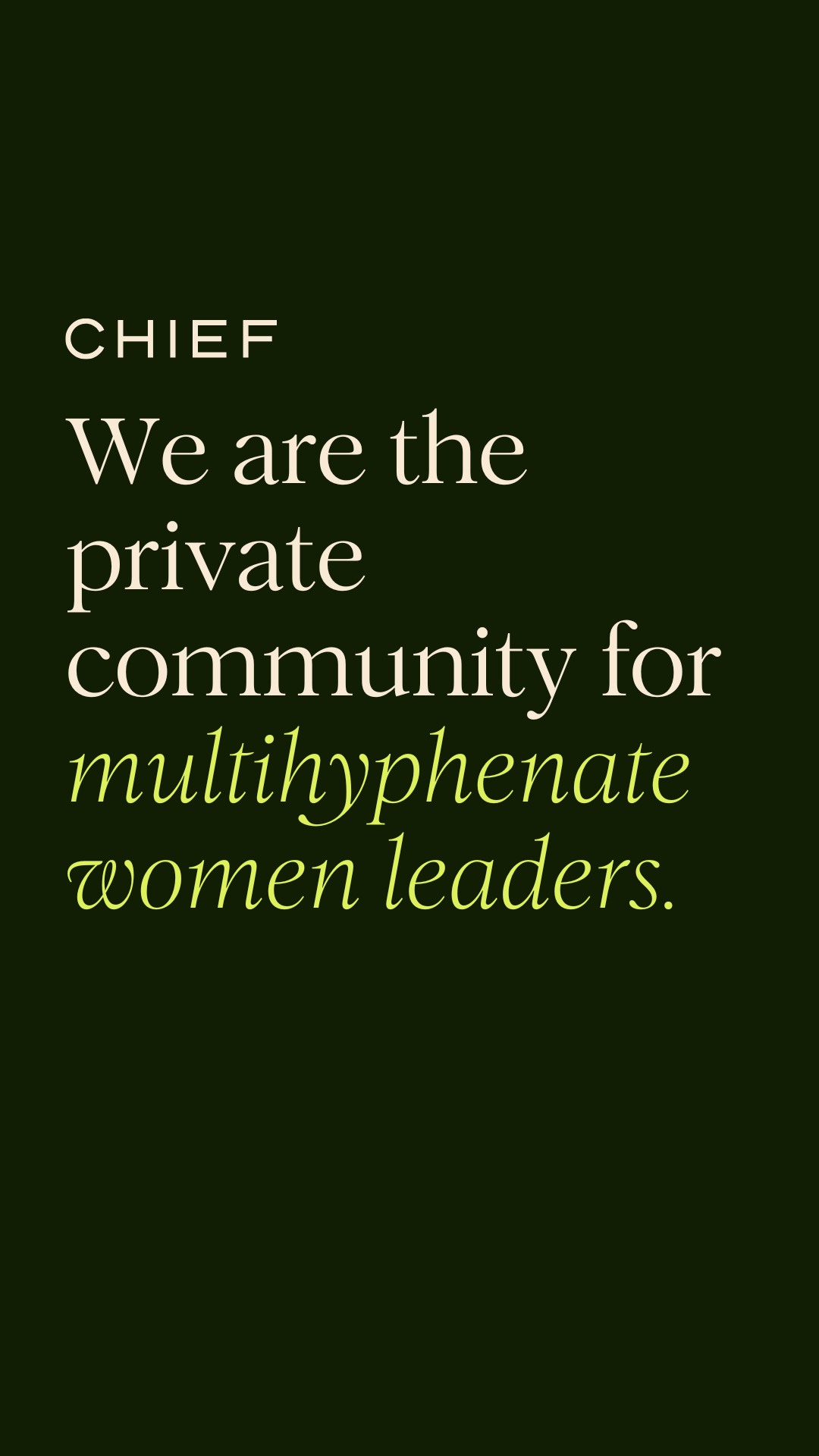 Chief Facebook ad