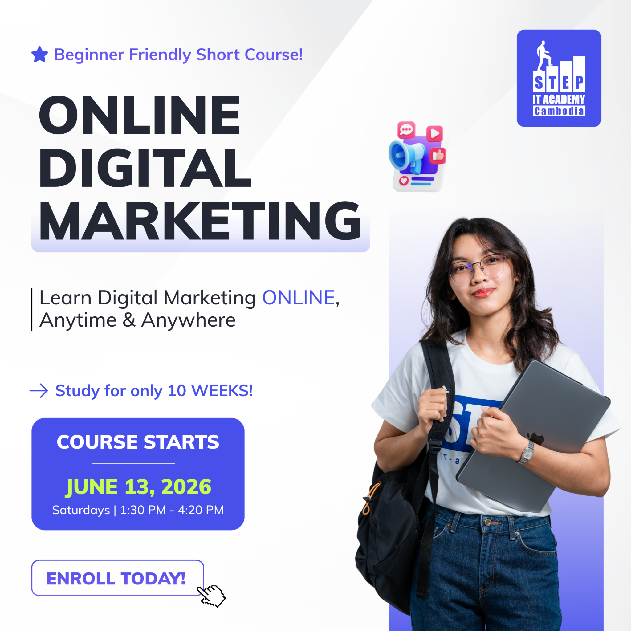 Computer Academy STEP Cambodia Facebook ad