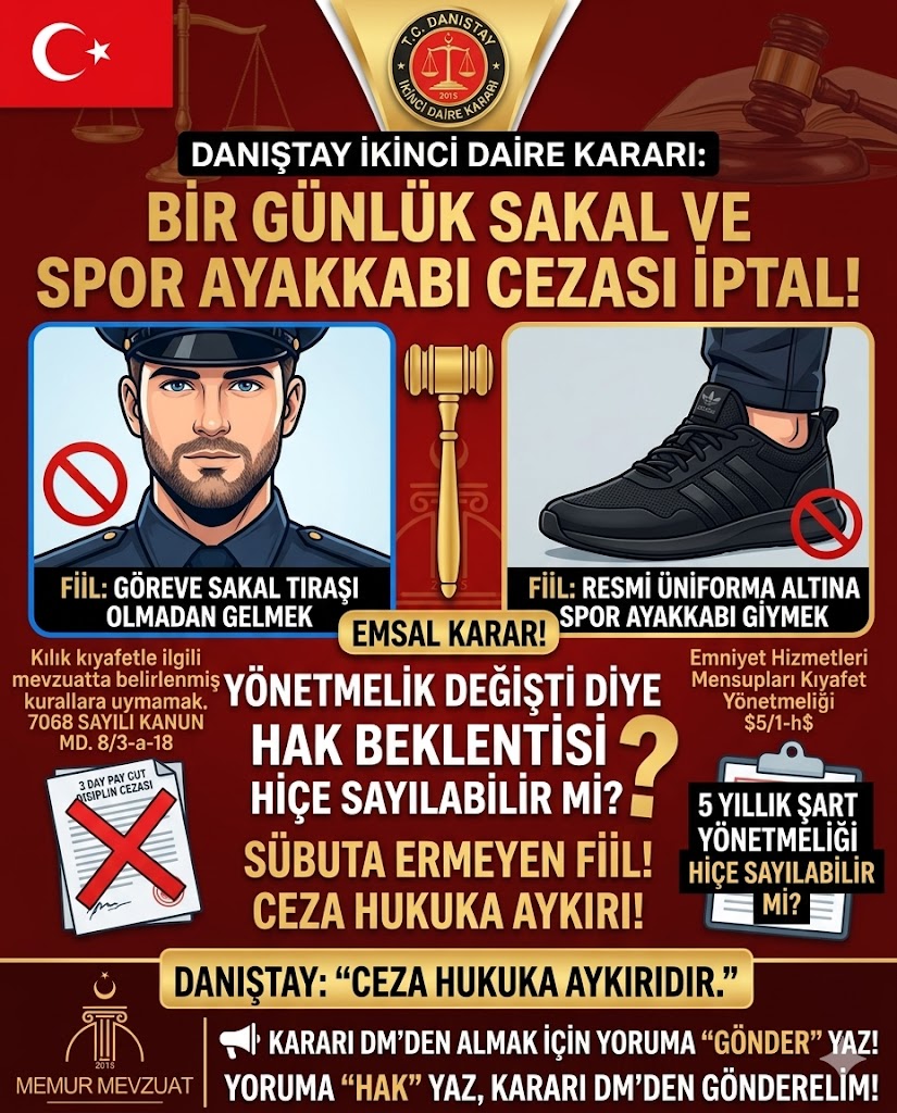 Memur Mevzuat Facebook ad: Sakal nedeniyle maaştan kesme cezası verildi.
