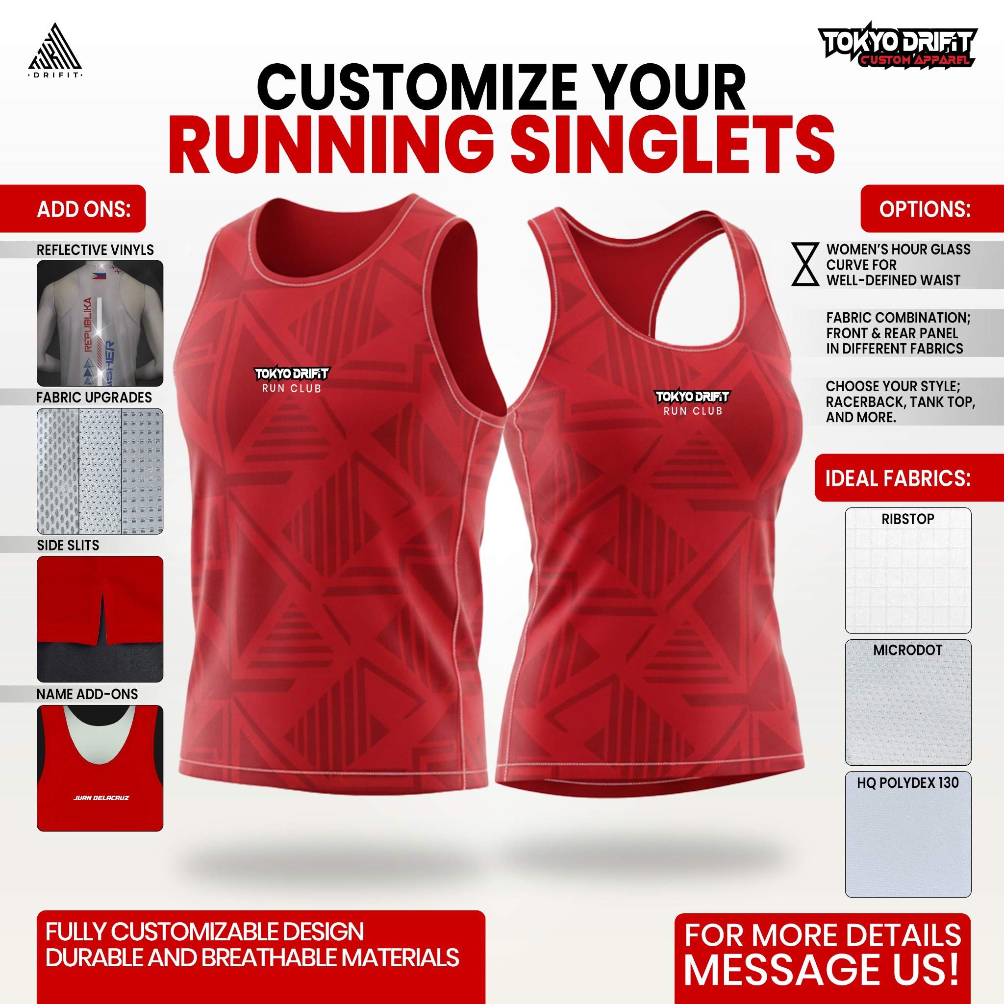 Tokyo Drifit Custom Apparel Facebook ad from Jan 31, 2026