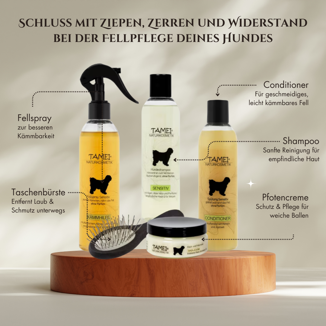 Tamei-Dog Facebook ad: Schluss mit Ziepen, Juckreiz und stumpfem Fell