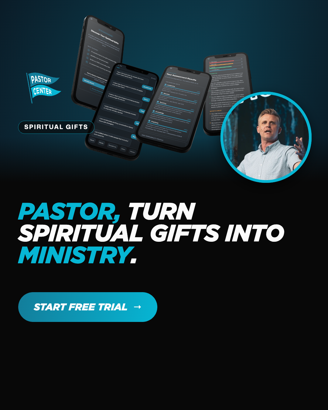 Pastor Center Facebook ad from Aug 11, 2026