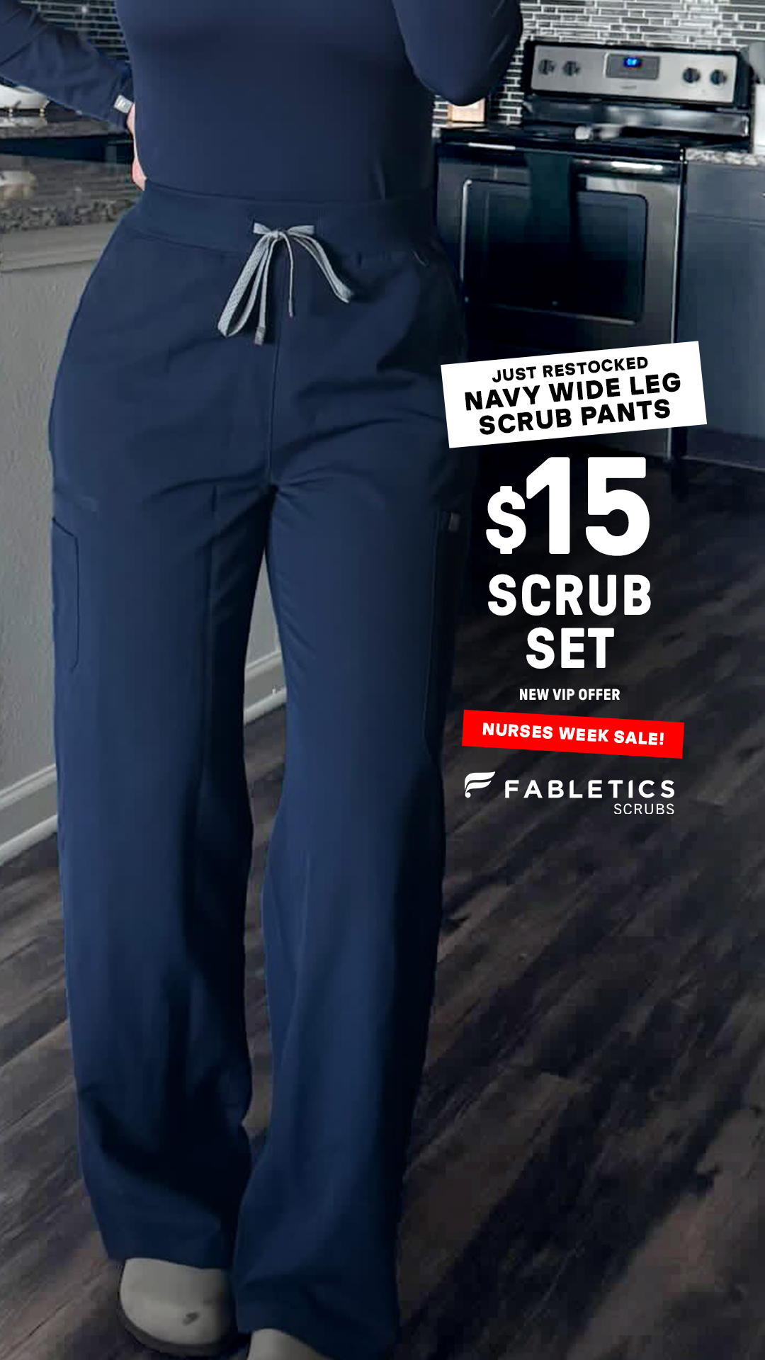 Fabletics Scrubs Facebook ad