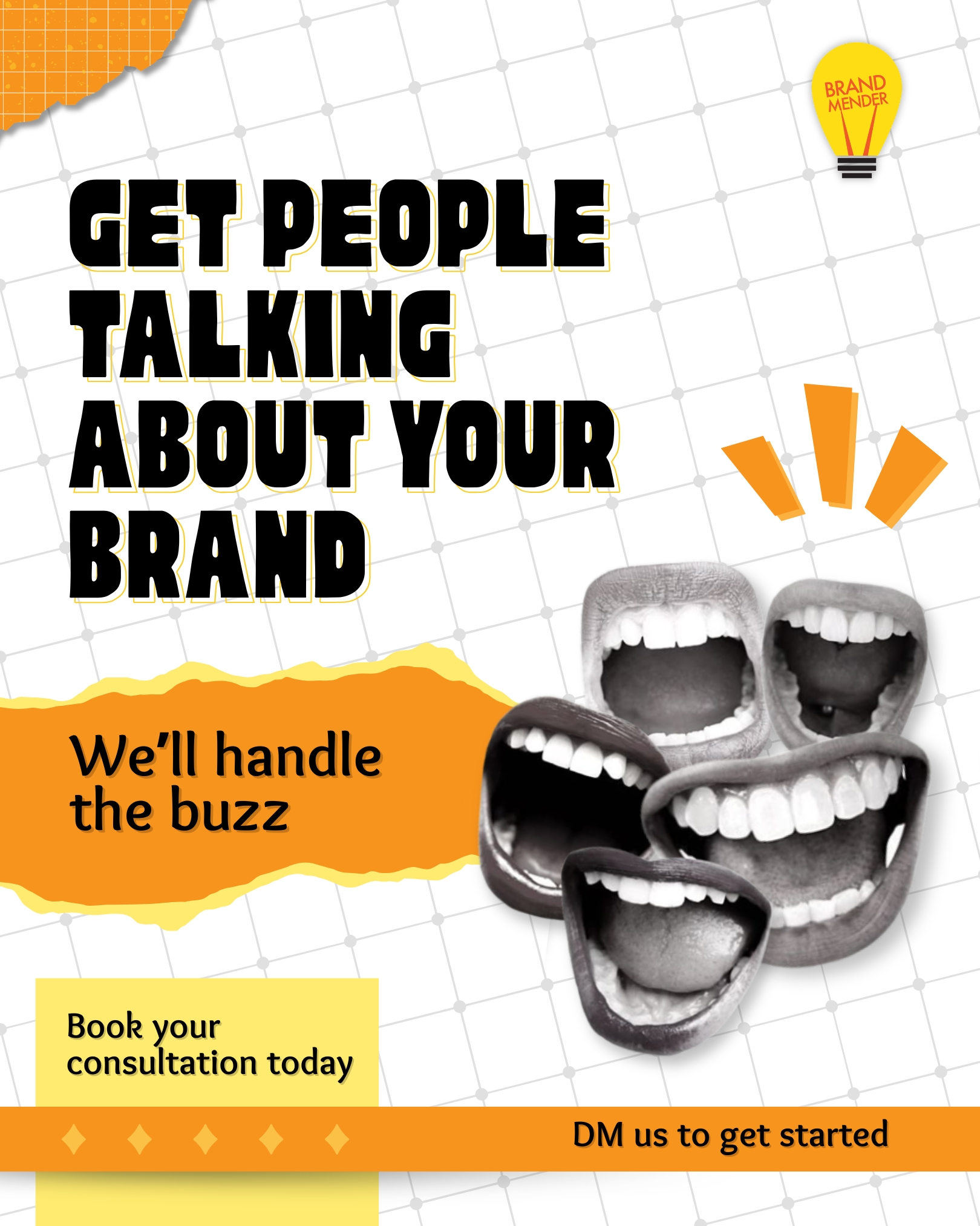 Brand Mender Facebook ad: Getting people to talk about your brand isn’t…
