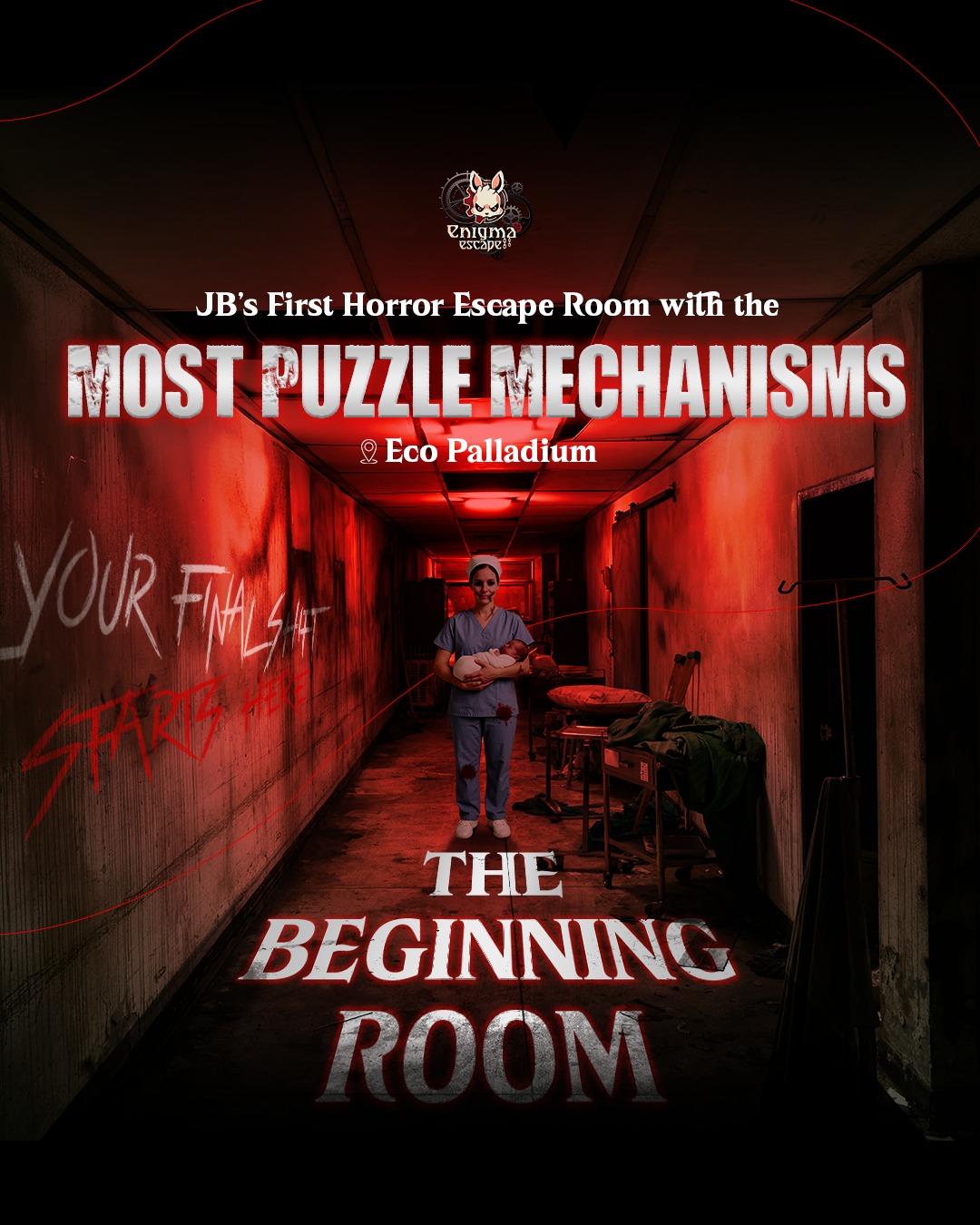 Enigma Escape Facebook ad: ๐๐จ๐ฆ๐๐ญ๐ก๐ข๐ง๐ โ๐ฌ ๐ง๐จ๐ญ ๐ซ๐ข๐ ๐ก๐ญ ๐ข๐ง๐ฌ๐ข๐๐โฆ