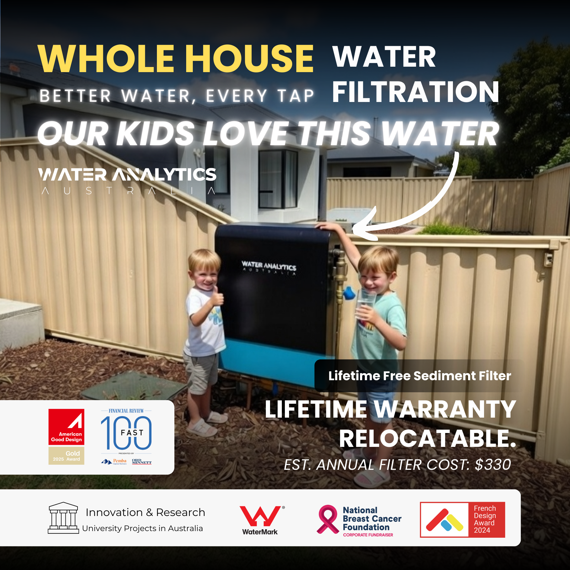 Water Analytics Australia - WAA Filtration Facebook ad