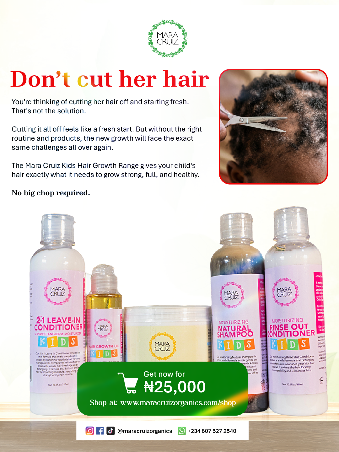 Mara Cruiz Organics Facebook ad