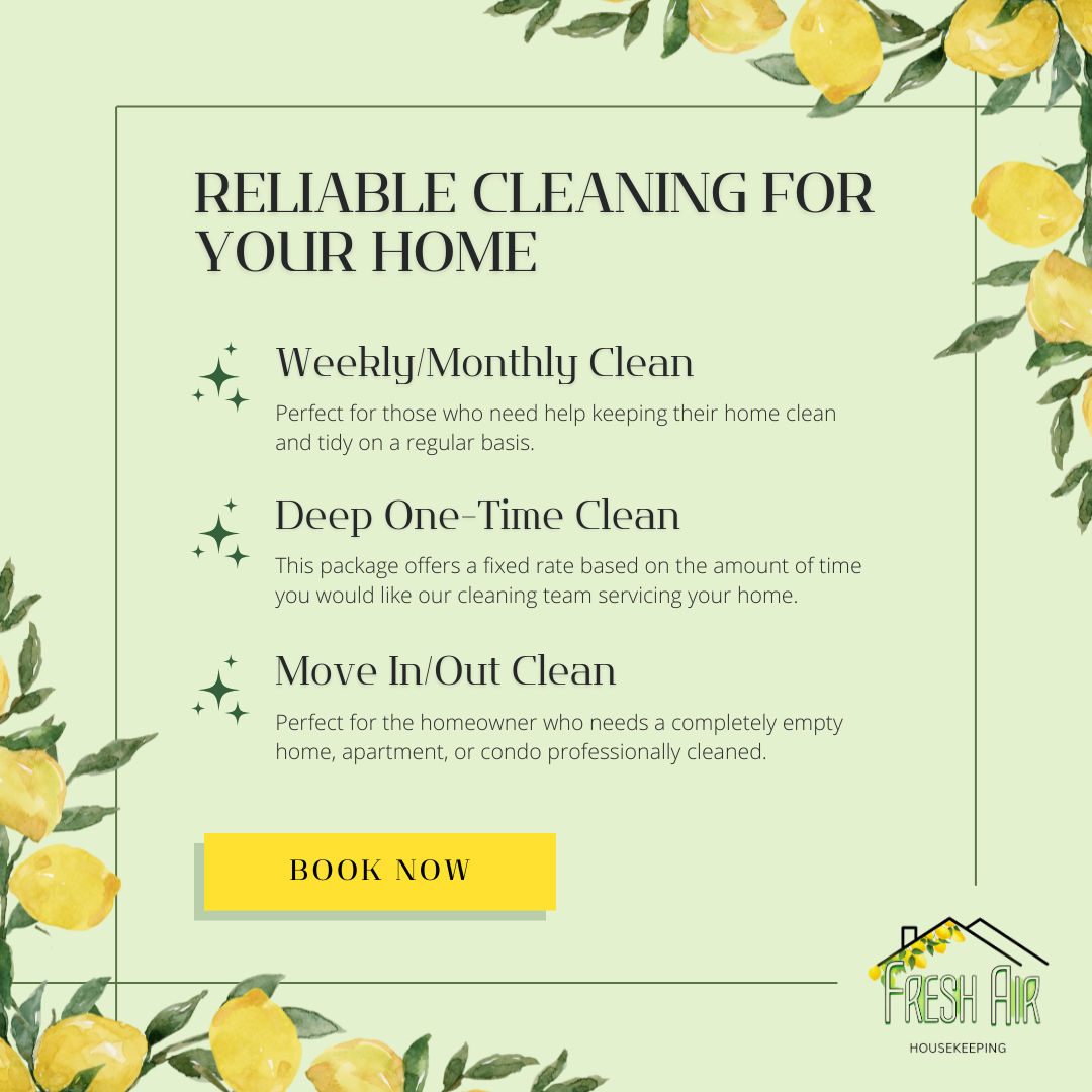 Fresh Air Housekeeping Facebook ad: Your Go-To Cleaning Company in Hamilton