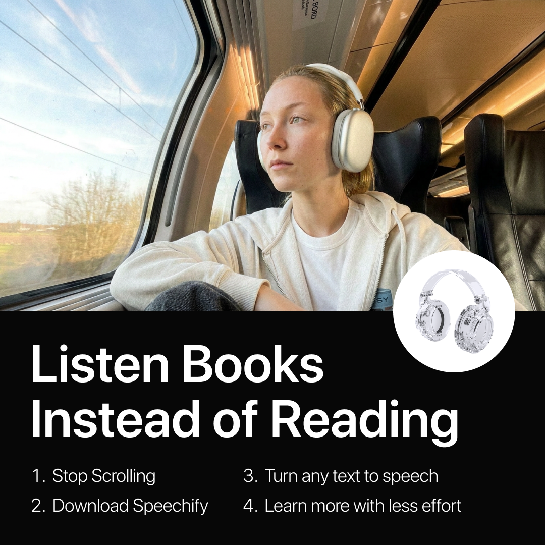 Speechify Facebook ad