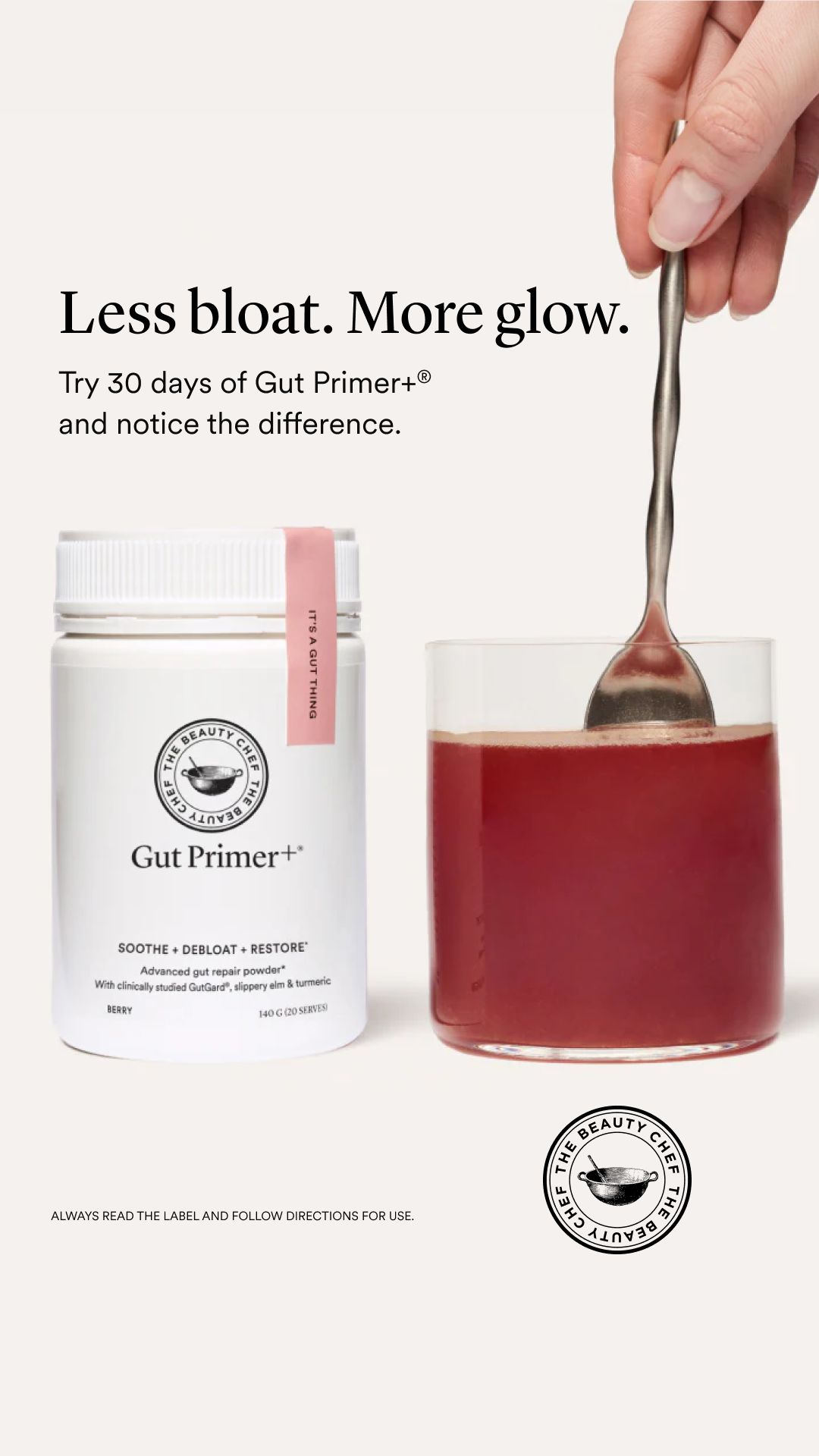 The Beauty Chef Facebook ad: Support your gut from the inside