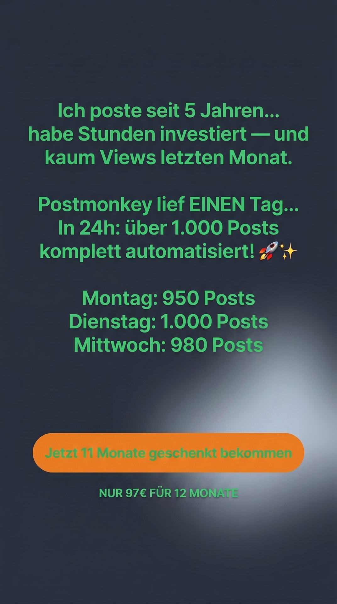 Paul Roth Facebook ad: 12 Monate Content-Autopilot für 97€