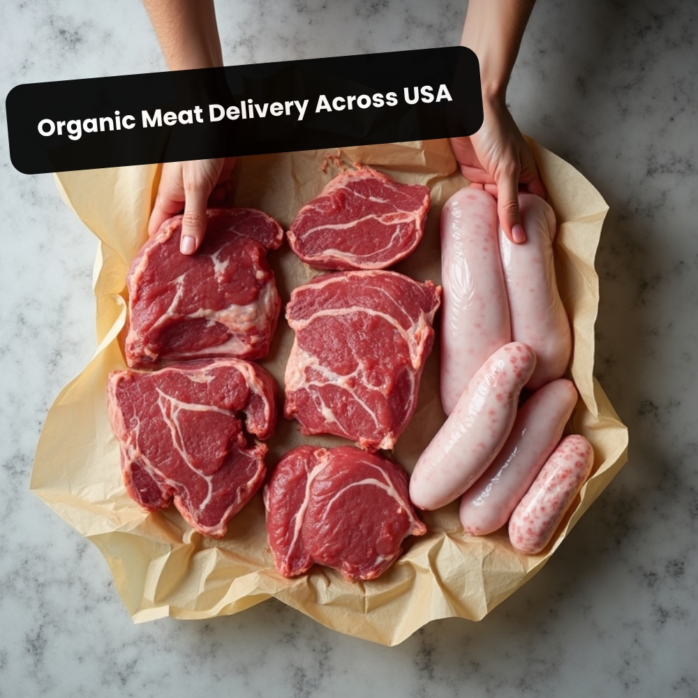 Thesearchhound Glow Facebook ad: Organic Meat Delivery Across USA!