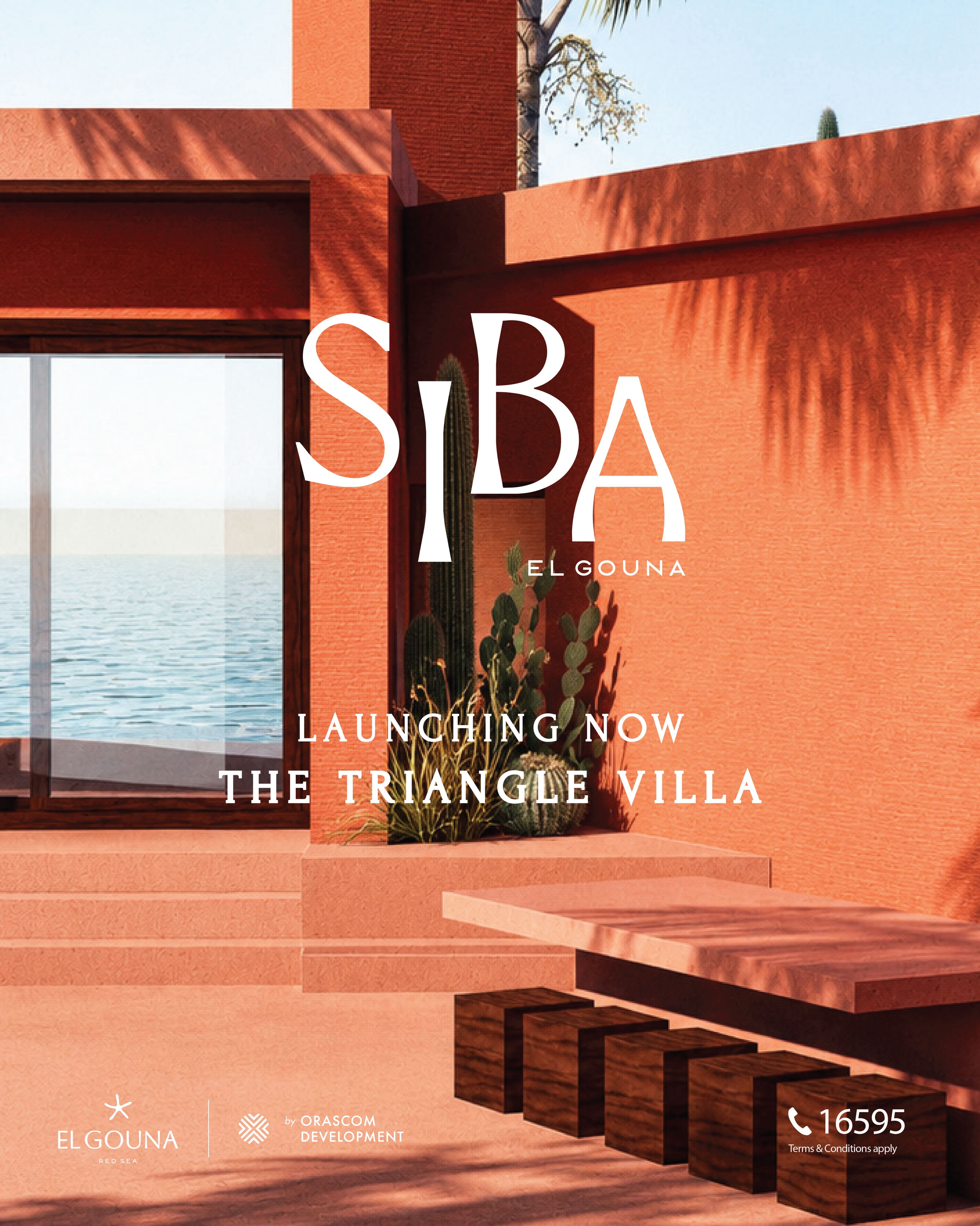 El Gouna Real Estate & Rentals Facebook ad: Bold lines. Open spaces.