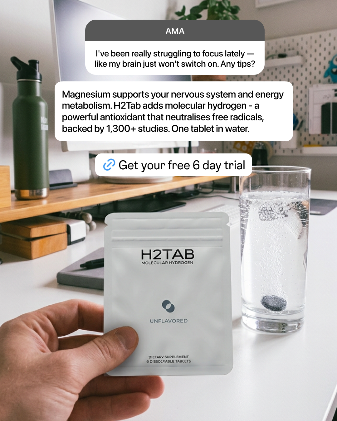 H2Tab Facebook ad