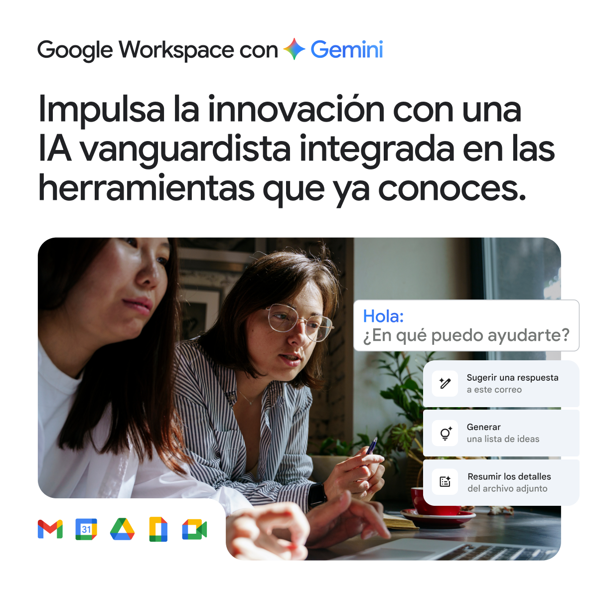 Google Workspace Facebook ad: Las grandes ideas surgen de los equipos bien…