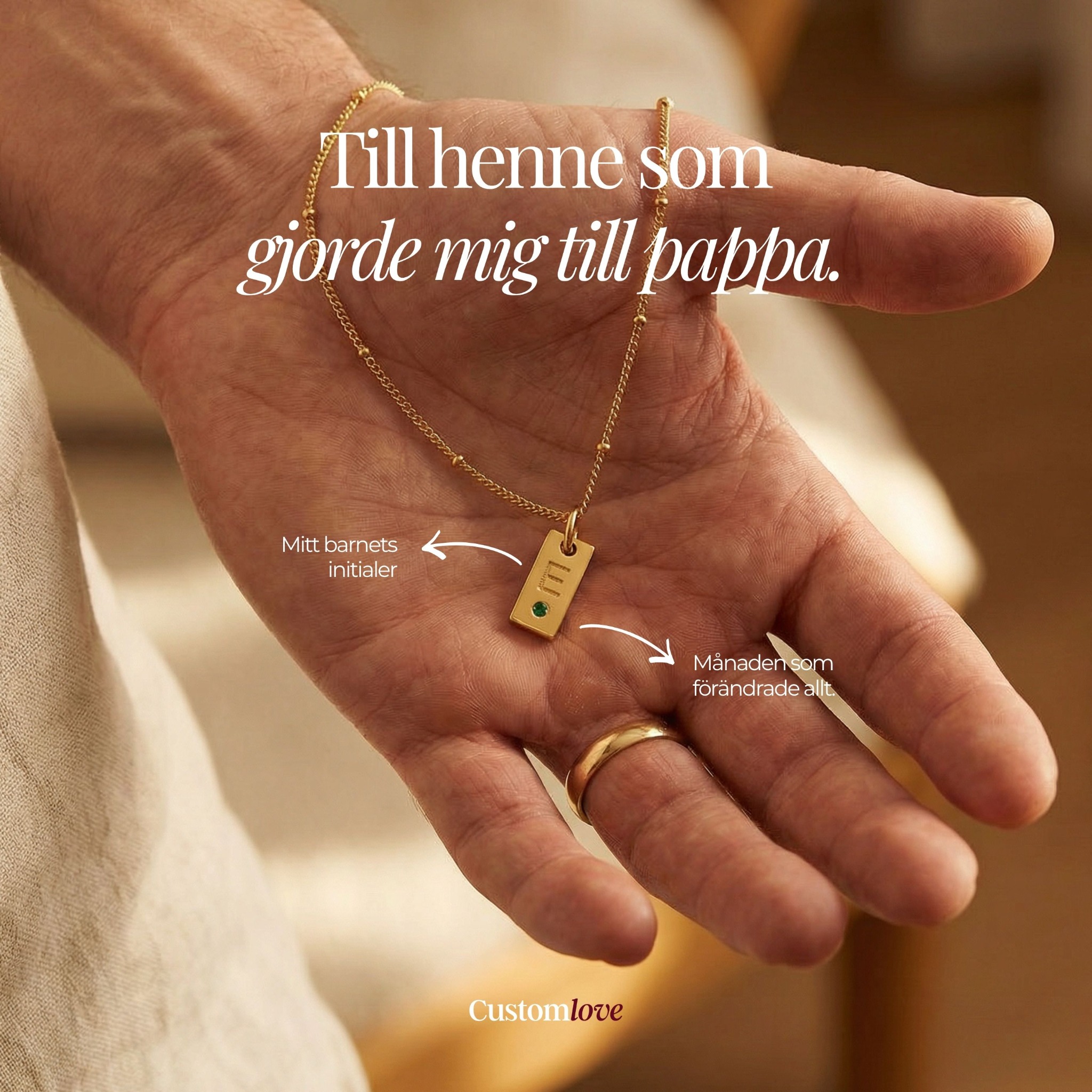 CustomLove Shop Facebook ad: Ge henne det ingen gav dig