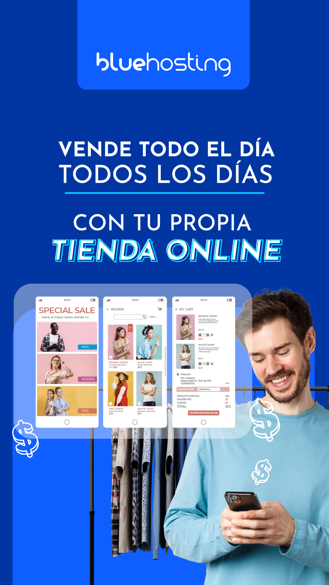 BlueHosting Facebook ad: Impulsa tus ventas