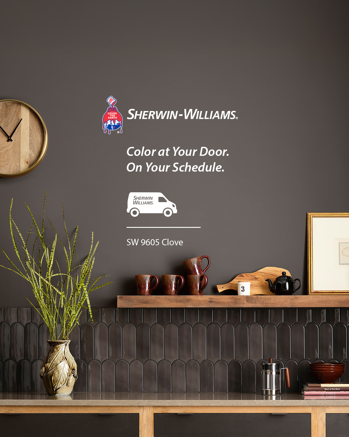 Sherwin-Williams Facebook ad: Scheduled Home Delivery conveniently brings paint &…