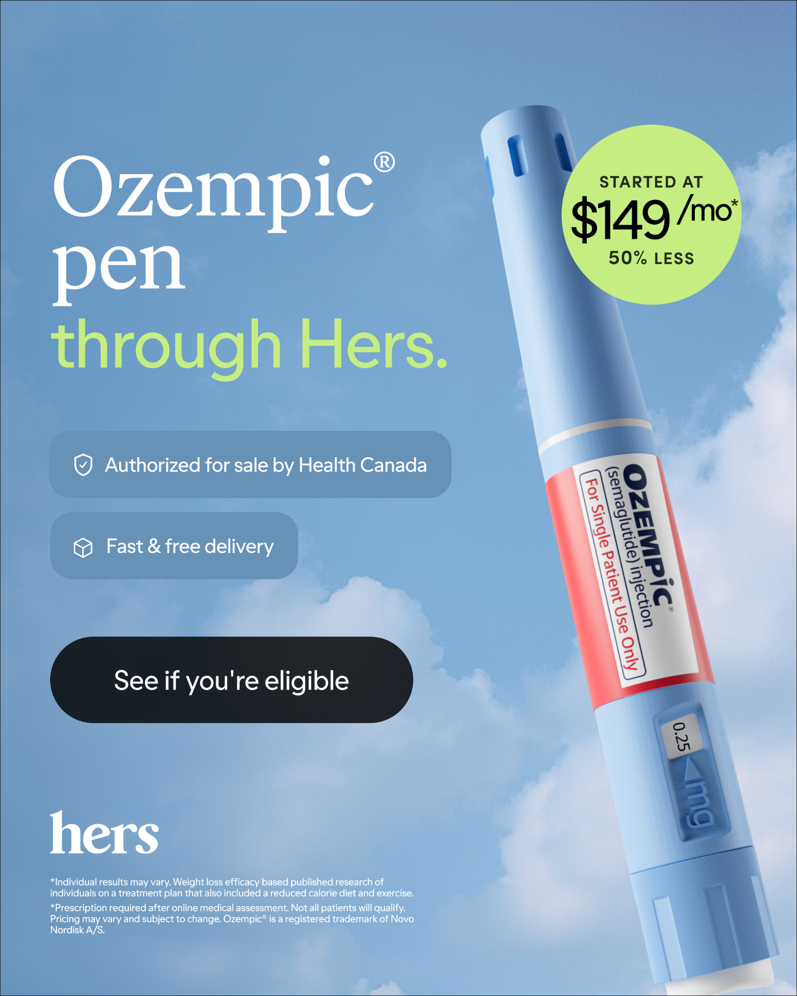 Hers Facebook ad