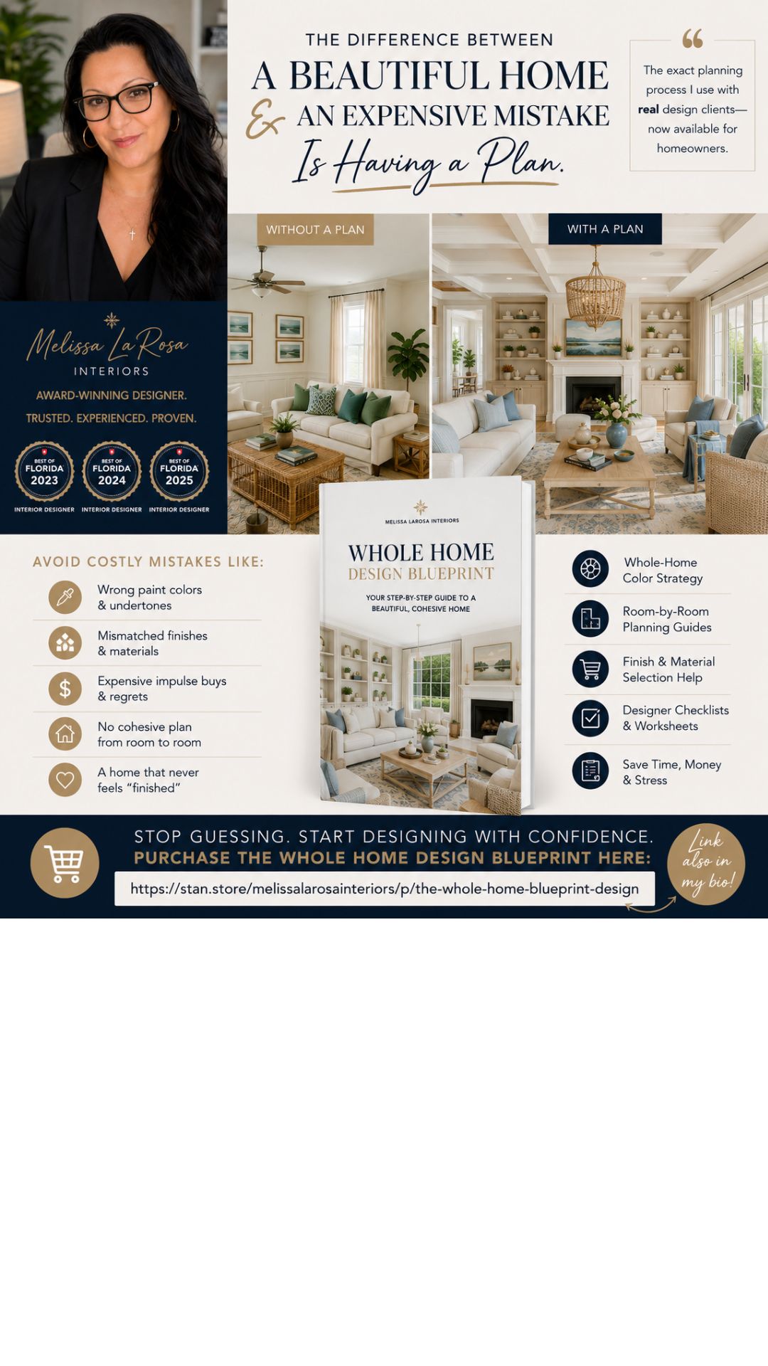 Melissa LaRosa Interior Designs Facebook ad from Jun 3, 2026