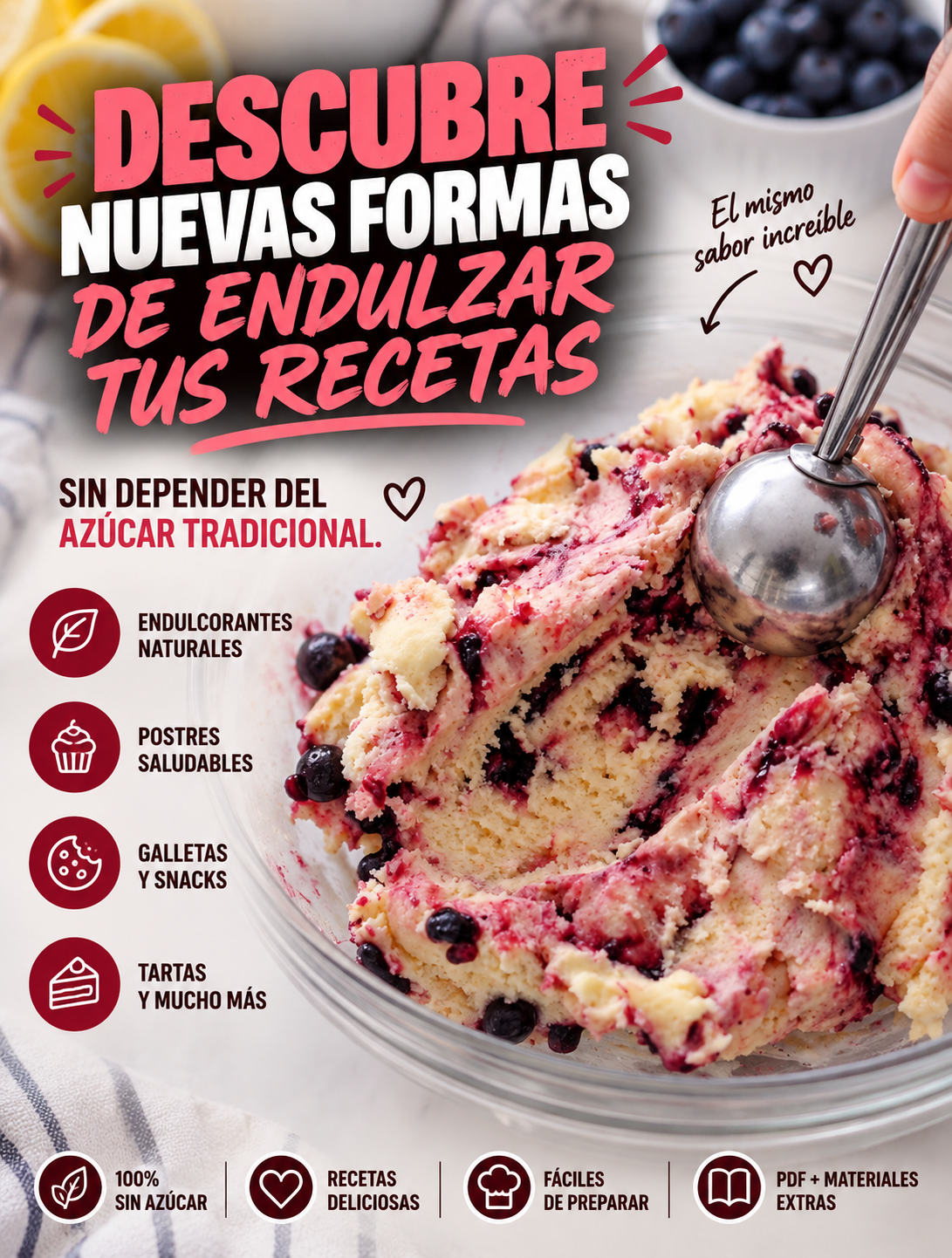 Eleanor Whitmore Facebook ad: La colección definitiva de recetas sin azúcar
