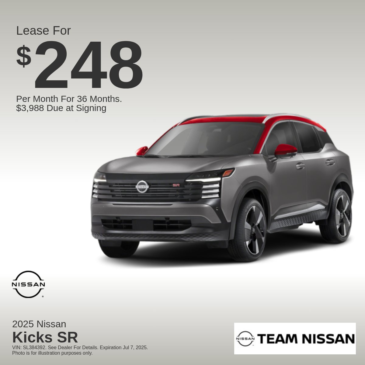 Team Nissan of Oxnard Facebook ad