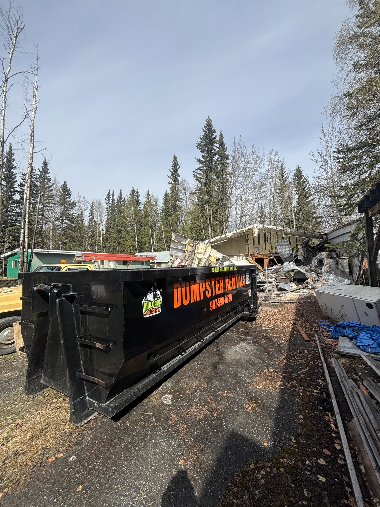 Mulcare Dumpster Rentals Facebook ad: Local Dumpster Rentals