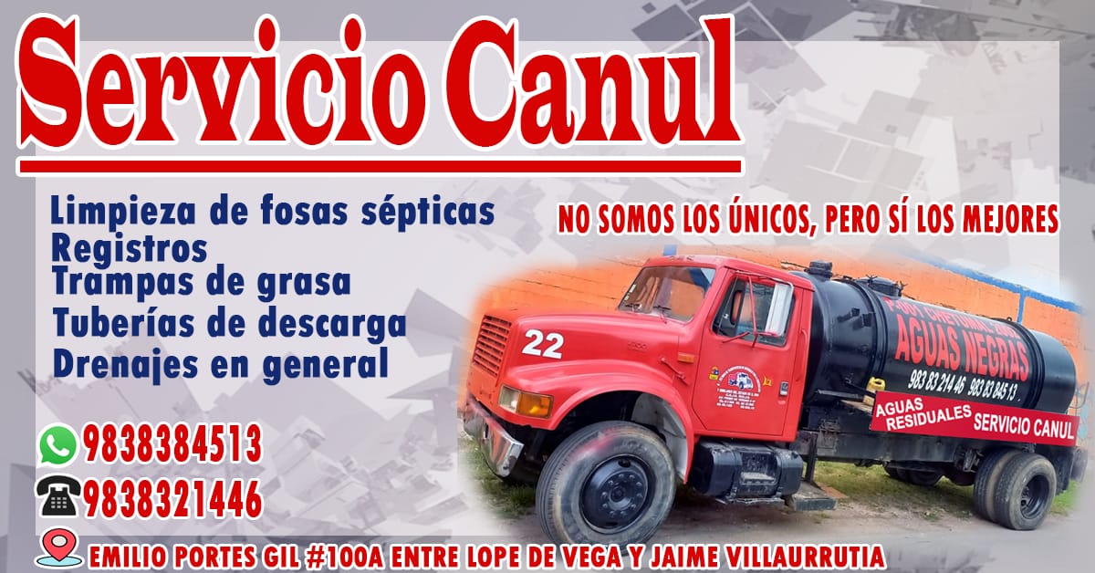 Servicio Canul Facebook ad: Desazolve de fosas sépticas, pozos de absorción, registros…