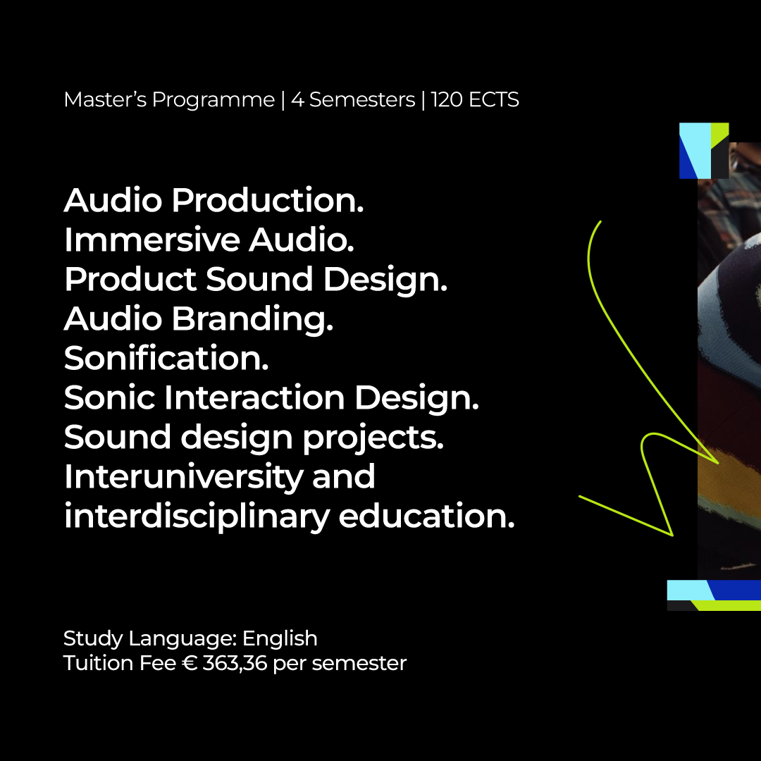 FH JOANNEUM Facebook ad: Create sound that moves people.