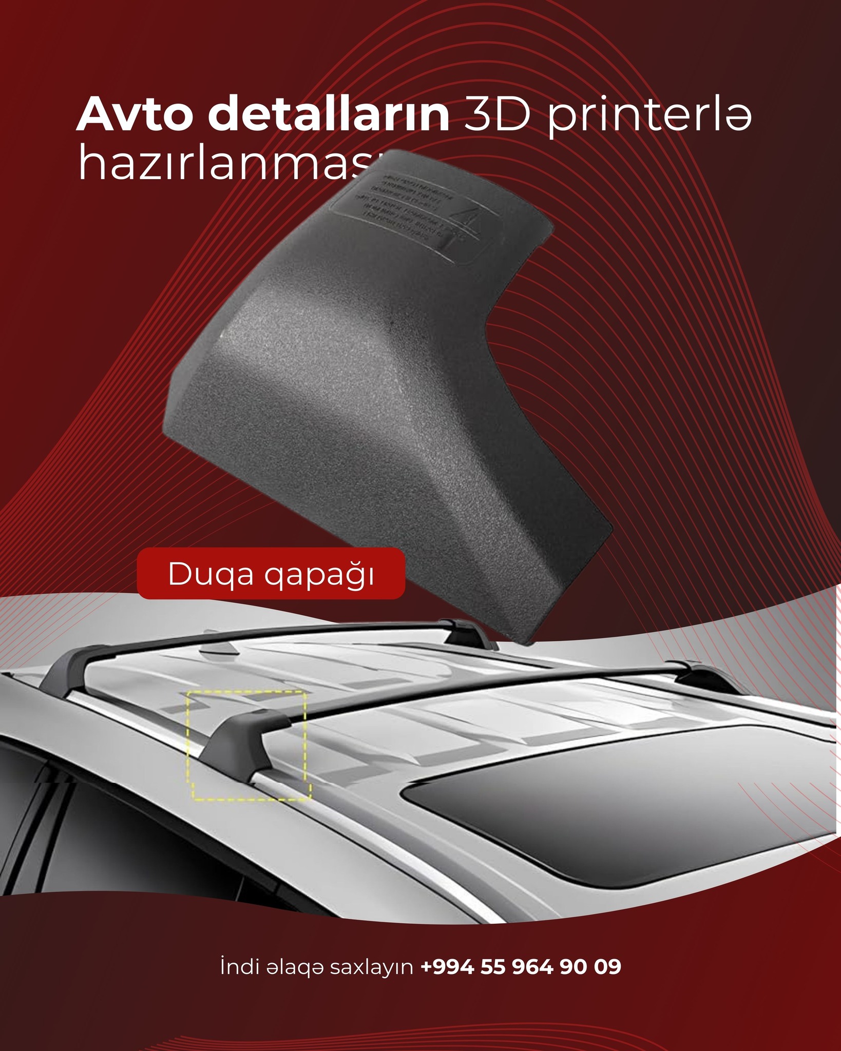 3D Printer Servisi Facebook ad: Avtomobillər üçün duqa qapaqlarını yenidən hazırlayırıq.