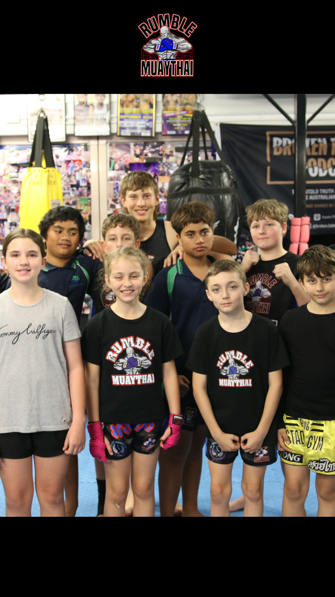 Rumble Muay Thai Facebook ad: Free Kids Martial Arts Class!