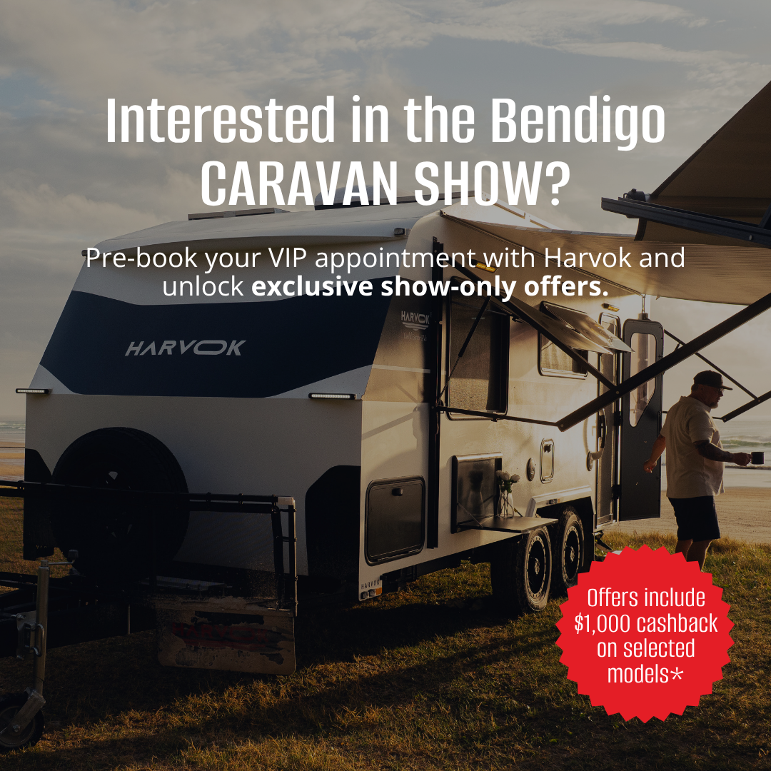Harvok - The World First Monocoque Electric Caravan Facebook ad: Unlock Exclusive Deals