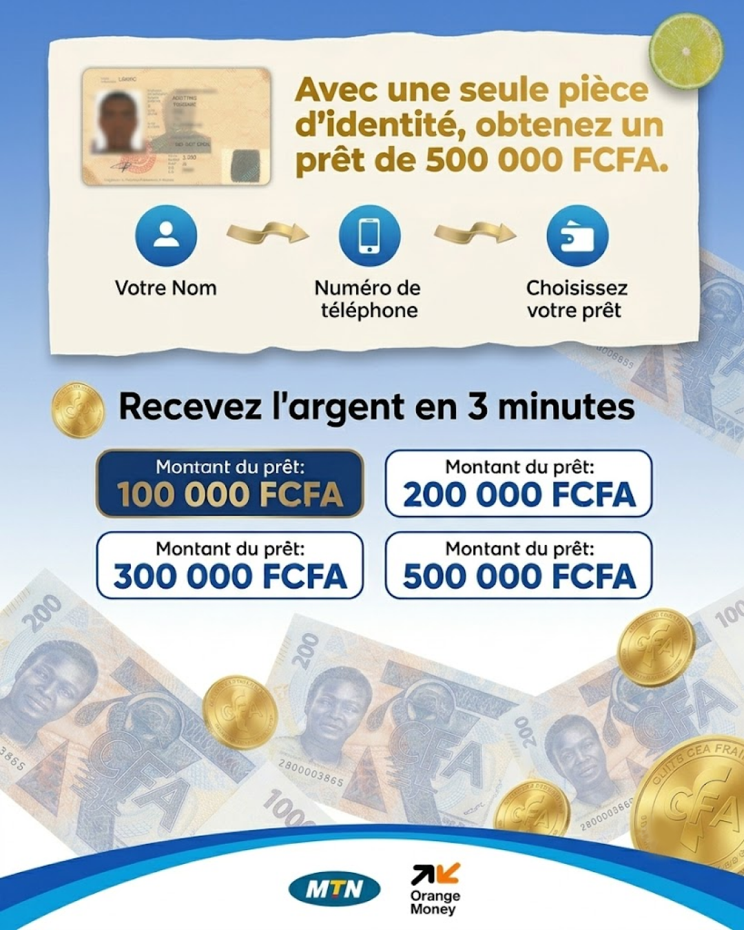 Mango Crédit-Prêt en ligne 2 Facebook ad from Jun 24, 2026