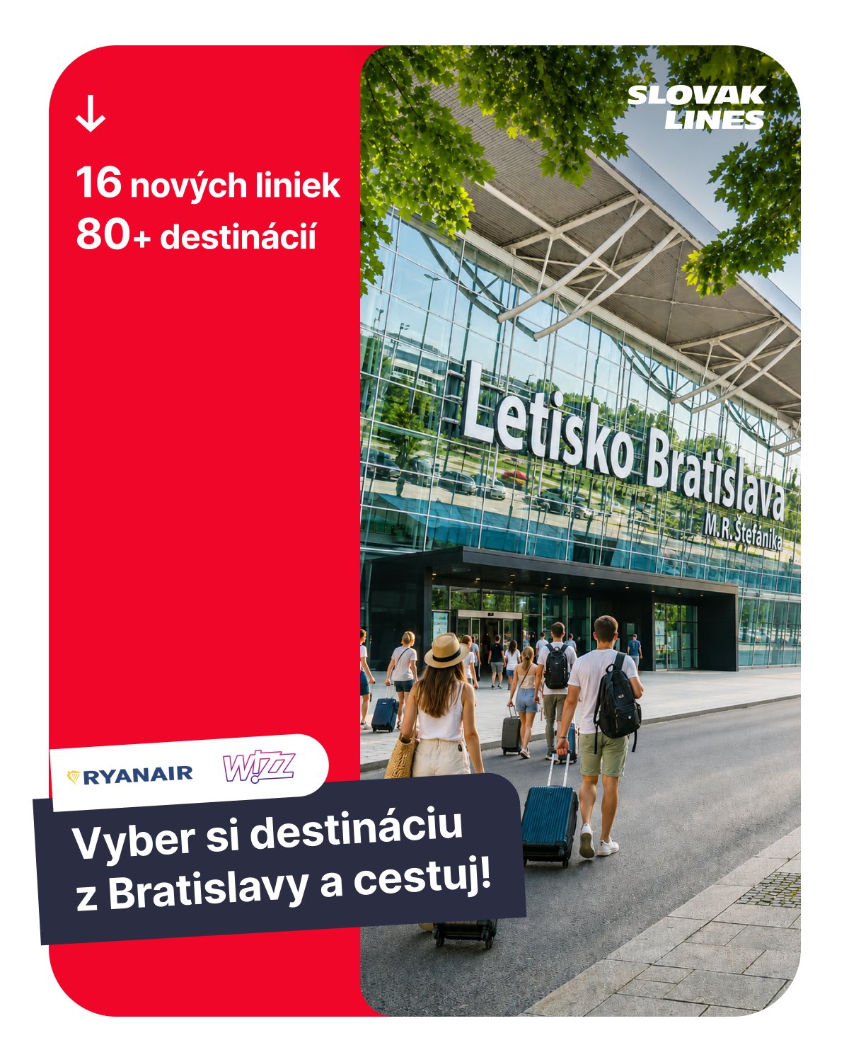 Slovak Lines Facebook ad: Letisko Bratislava / Airport Bratislava má tento rok…