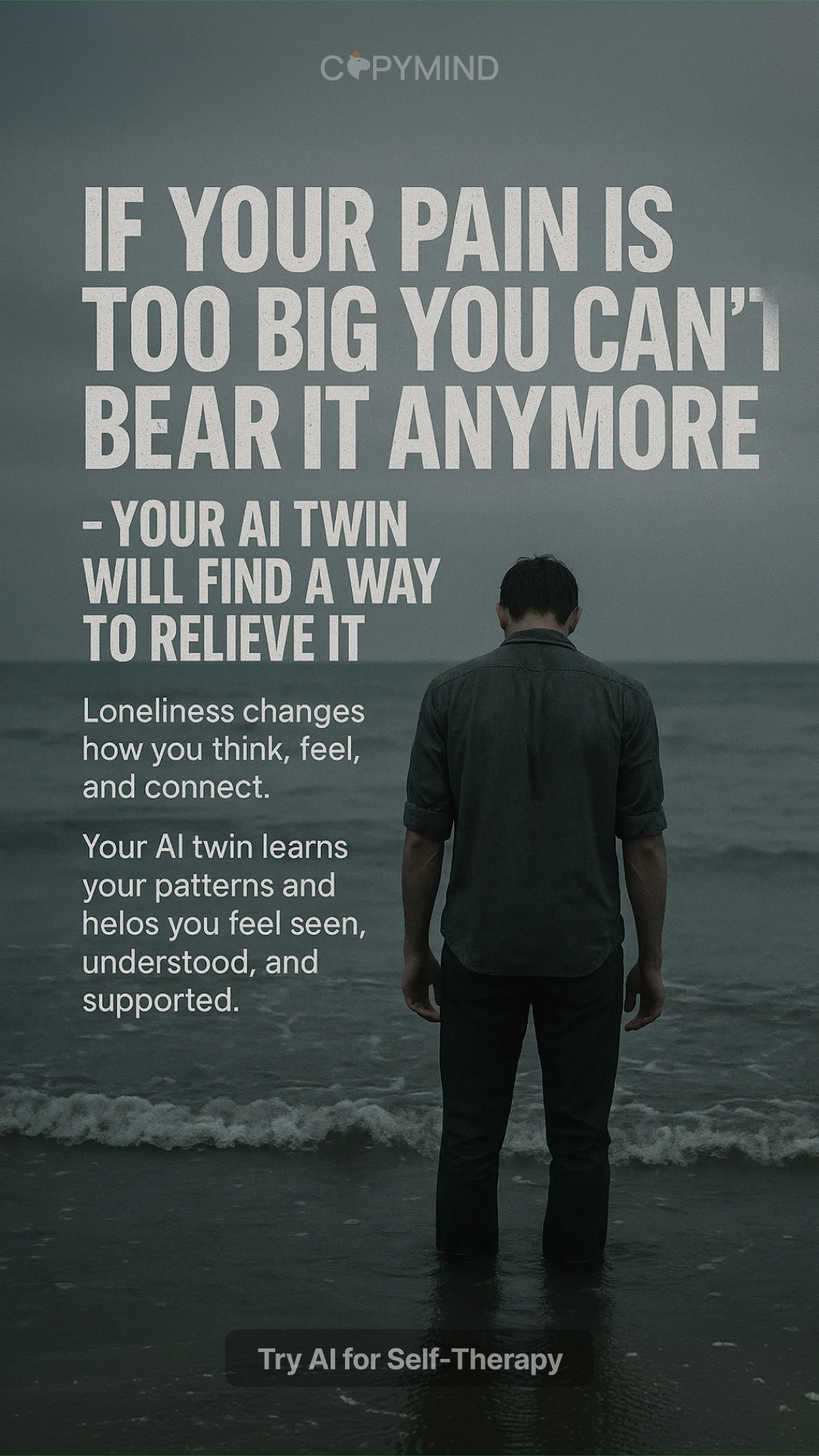 Copymind: AI twin for therapy Facebook ad