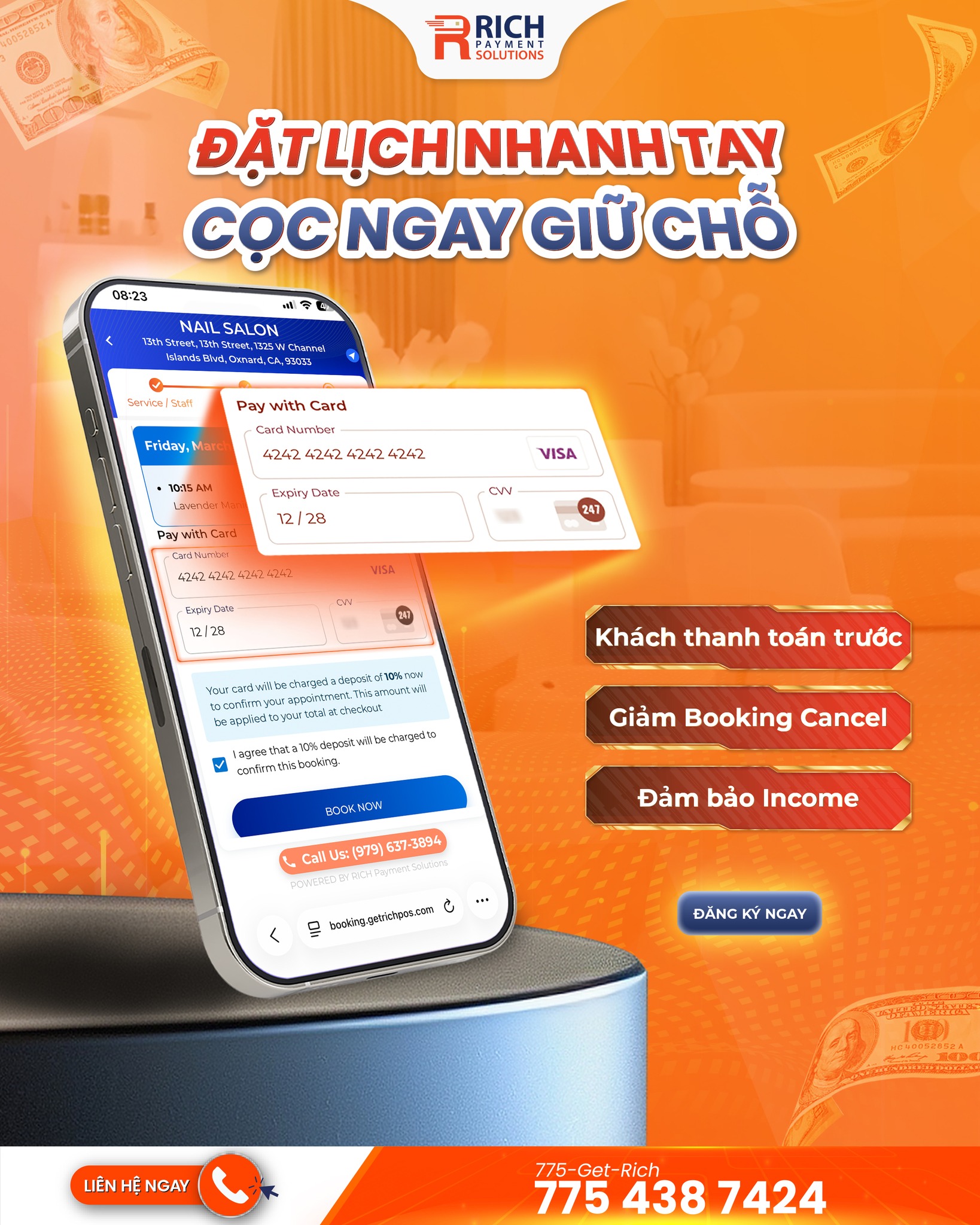 RICH Payment Solutions Facebook ad: Anh chị đã bao giờ gặp tình trạng