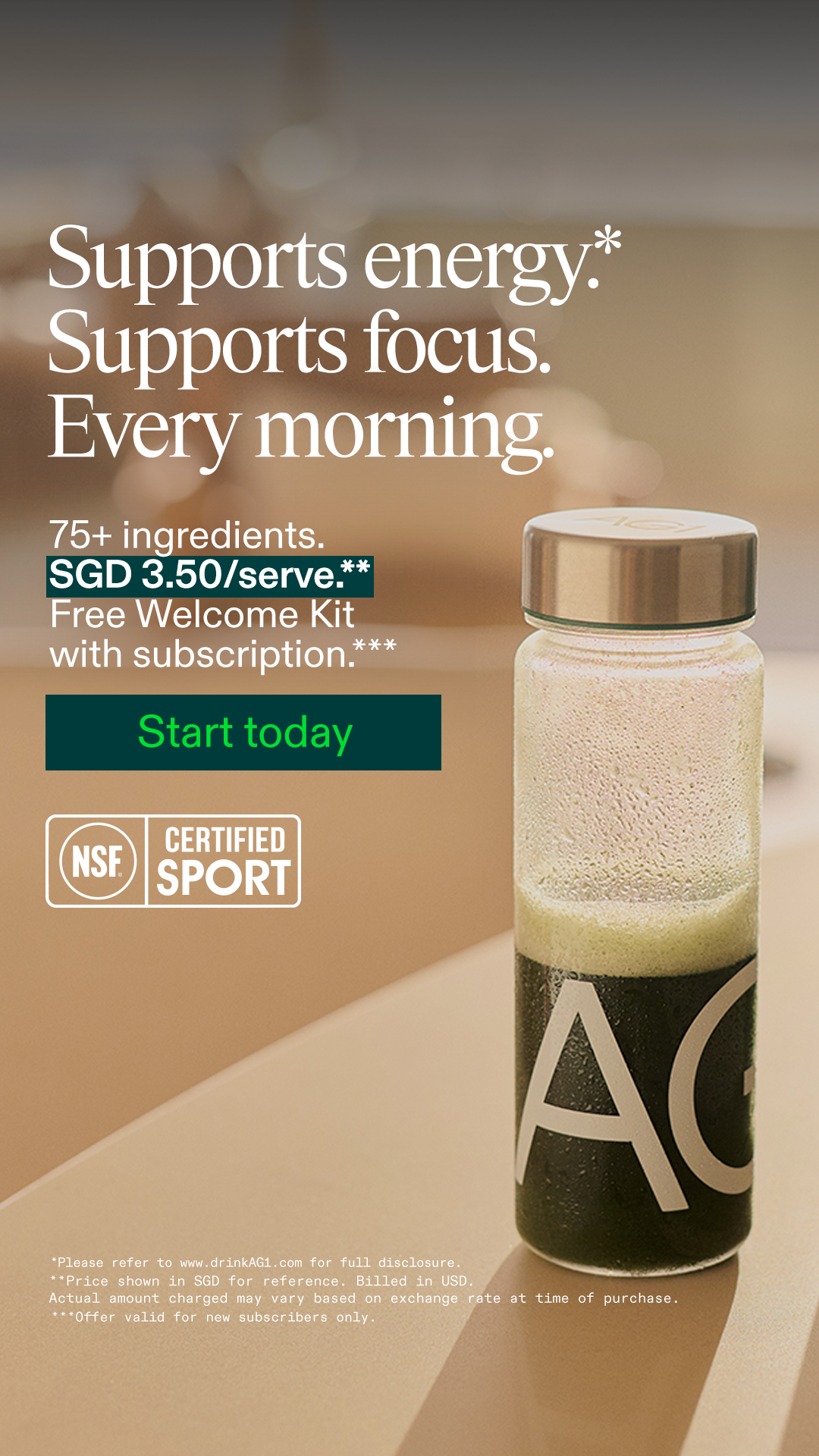 AG1 by Athletic Greens Facebook ad