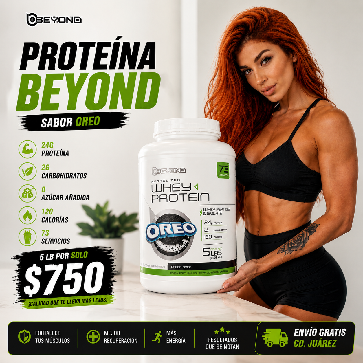SARMS Cd. Juárez Facebook ad: Proteina Whey 5 LB por $750
