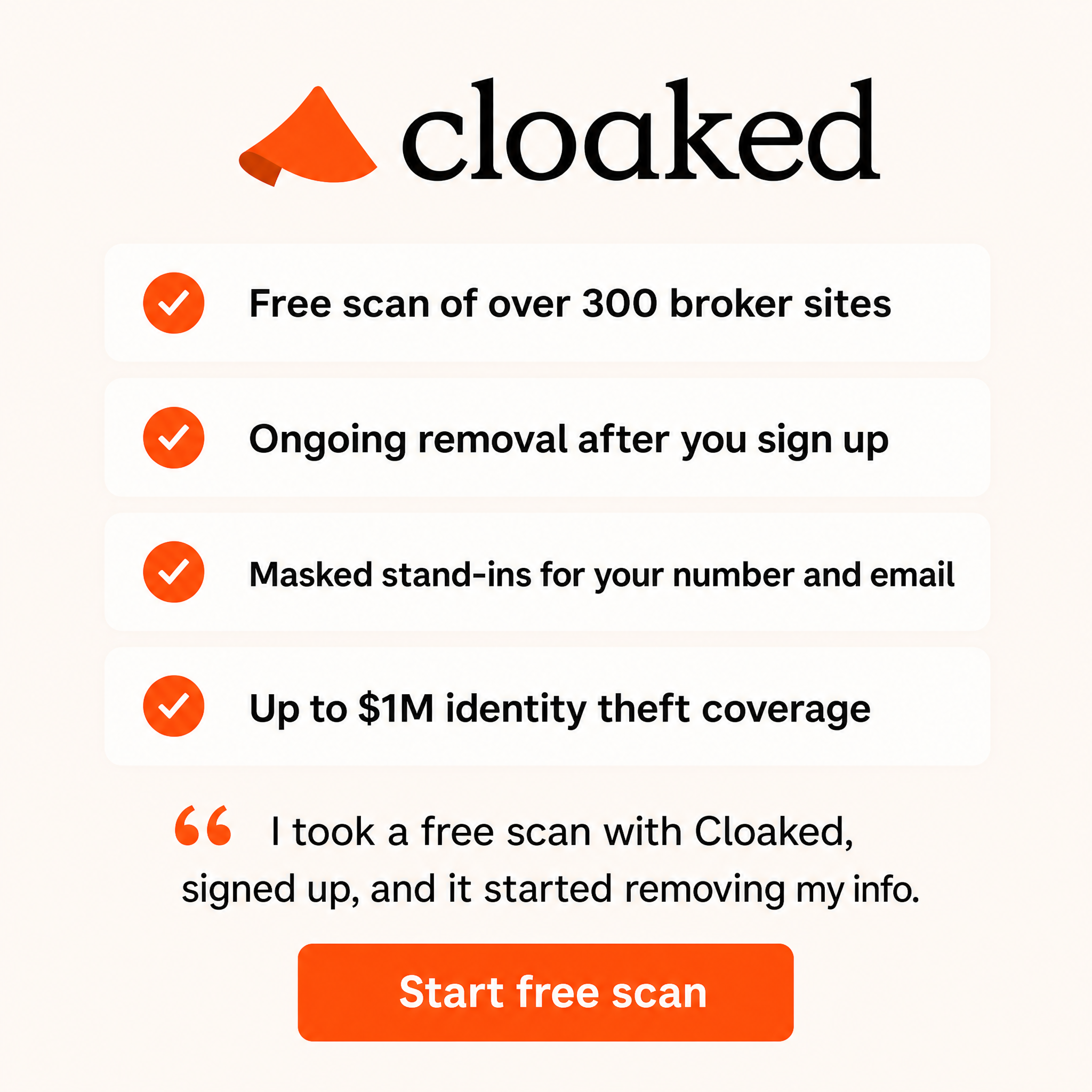 Cloaked Inc. Facebook ad
