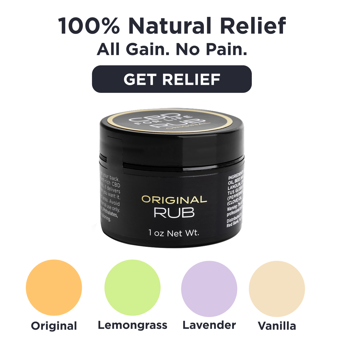 Wellness4life Facebook ad: Relieve Pain Today