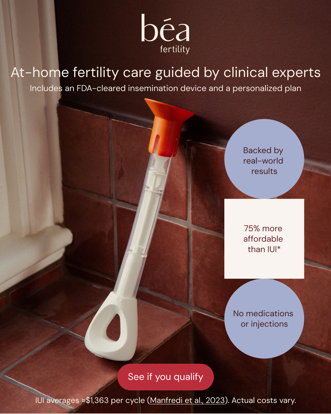 Béa Fertility Facebook ad from Feb 5, 2026