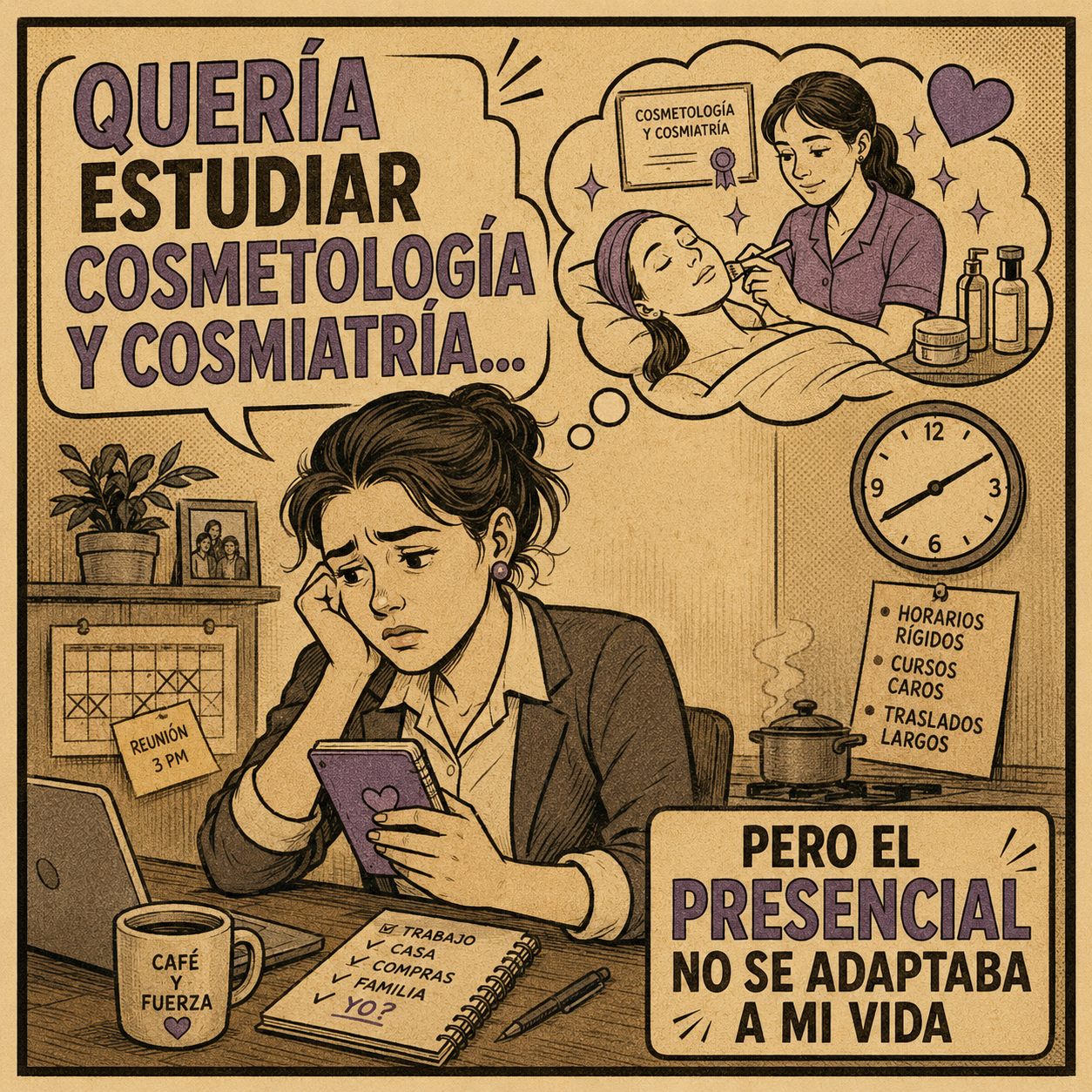 44DC Facebook ad: Quería estudiar Cosmetología y Cosmiatría…