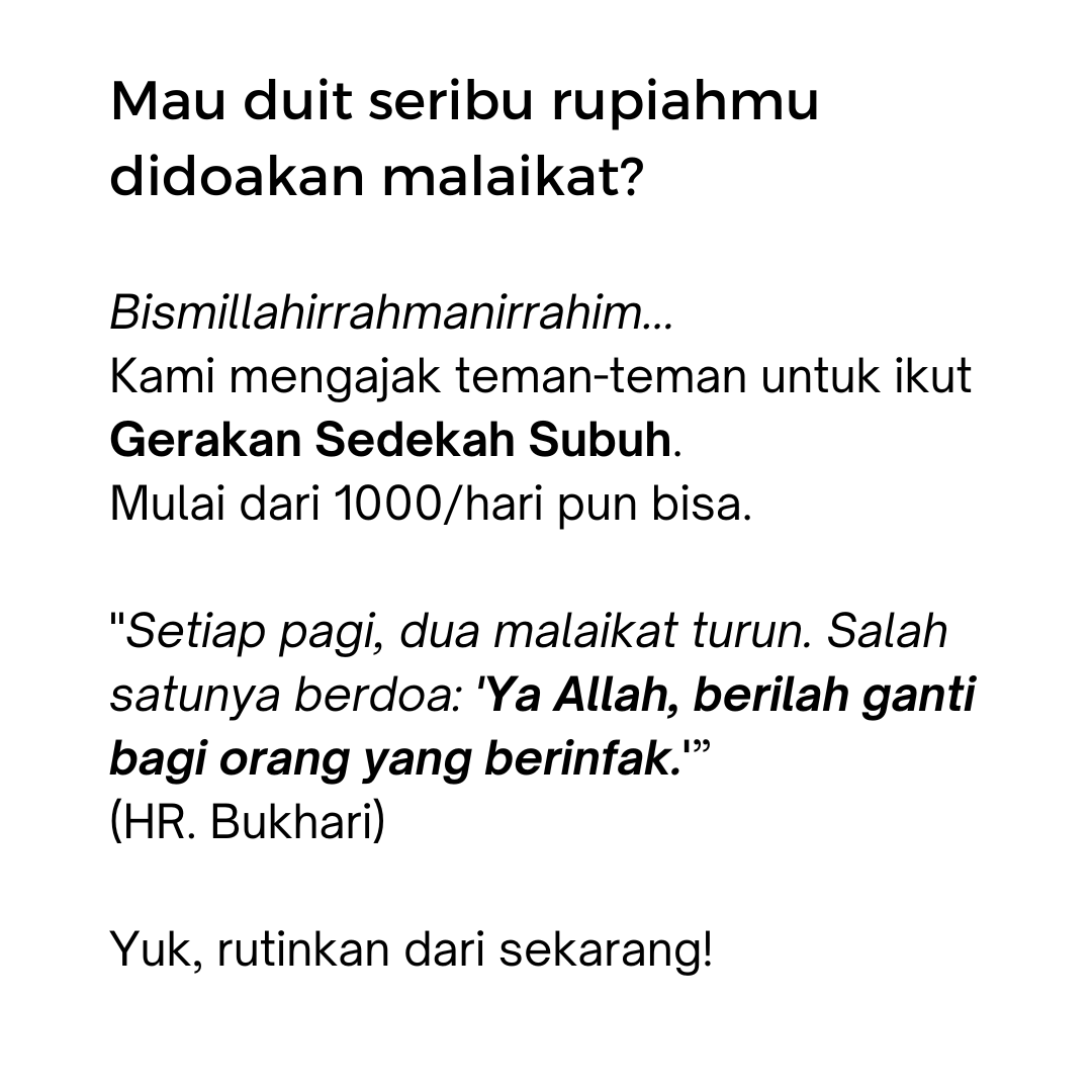 Wahdah Inspirasi Zakat Facebook ad: Buka pintu rezeki