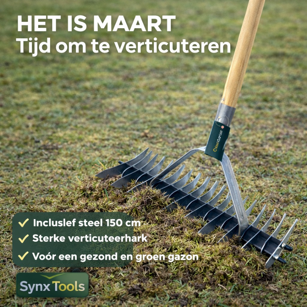 Synx Store Facebook ad: Synx Tools Verticuteerhark - verzinkt - gras verticuteren…